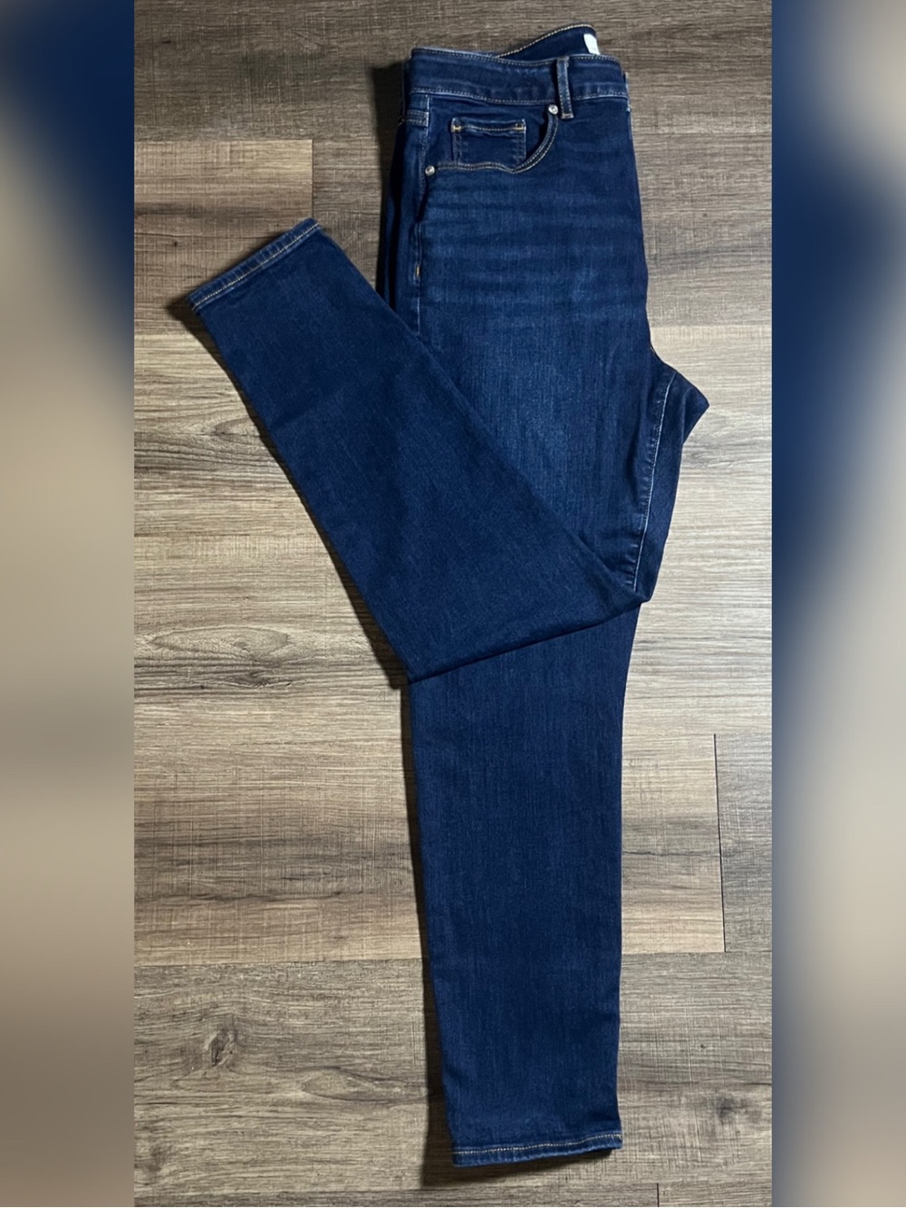 LOFT The Curvy Skinny Dark Denim Jeans